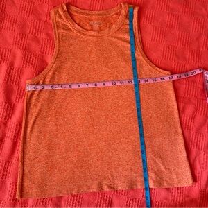 Athleta Orange Sleeveless Stretch Tank Top Size Small